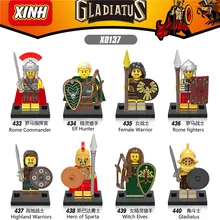 Spartacus roma Gladiatus Witch Elves Elf Hunter Comandante Lutador Herói Modelo Sparta legoings Building Blocks Brinquedos Figuras