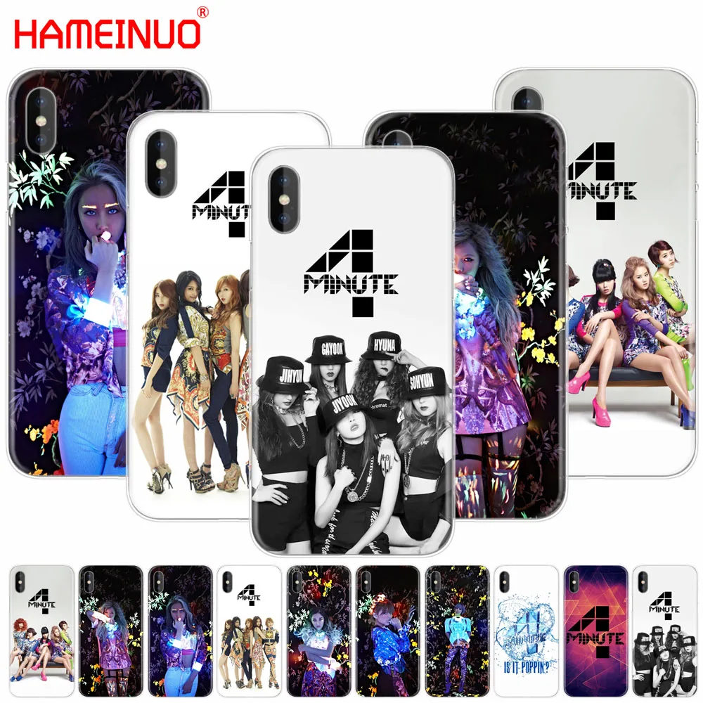 HAMEINUO 4 минуты Kpop постер Чехол для мобильного телефона iphone X 8 7 6 Φ 5 4s SE 5c 6s plus |