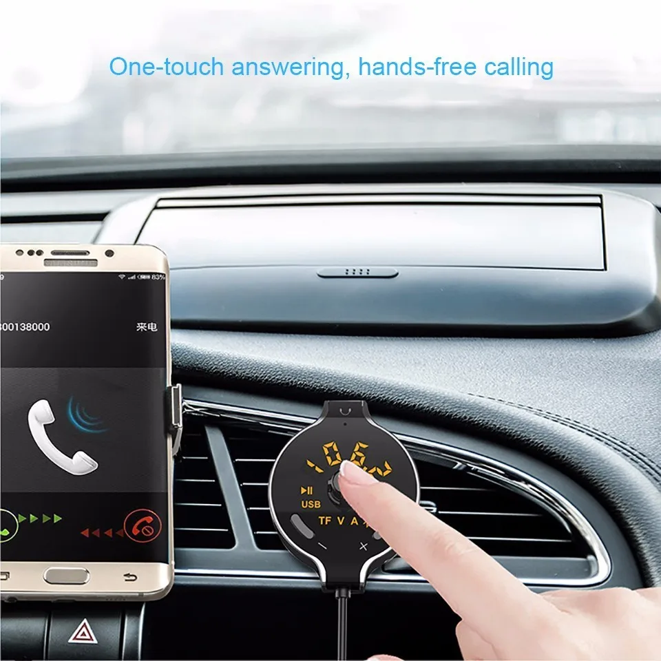 Bluetooth FM передатчик беспроводной модулятор громкой связи автомобильный комплект 3