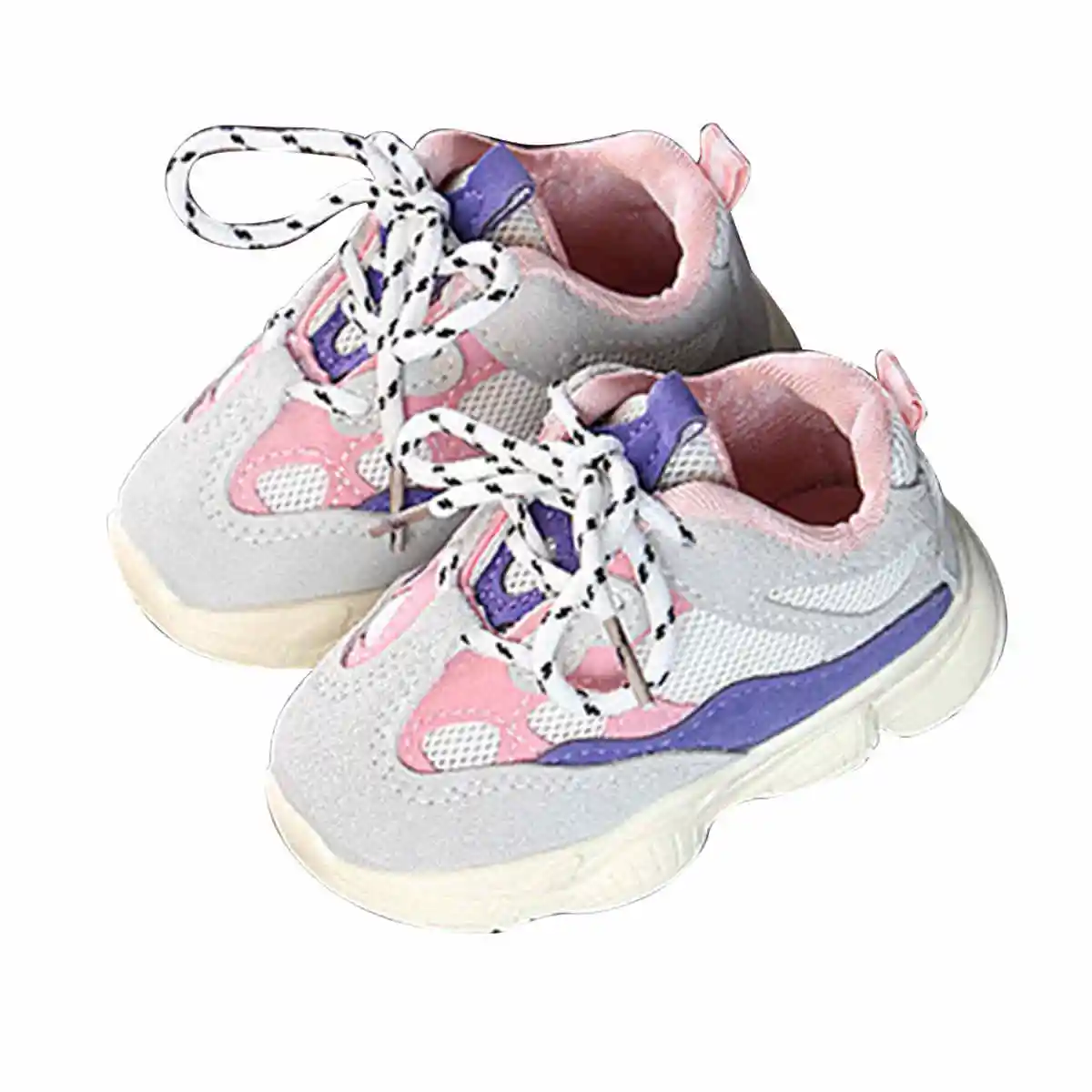 Новинка; детская обувь для девочек; кроссовки для мальчиков; детская дышащая Спортивная обувь из сетчатого материала; уличные кроссовки для малышей; 15-19 - Цвет: Purple