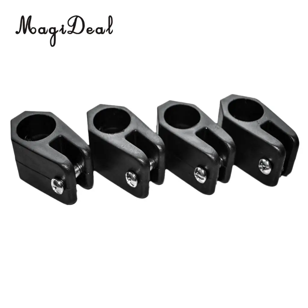 MagiDeal Heavy Duty 2Pcs Boat Deck Hinge+ 6Pcs Jaw Slide+8Pcs Eye End Cap Kits for 4 Bow Bimini Top Marine Boat Yacht Accessory
