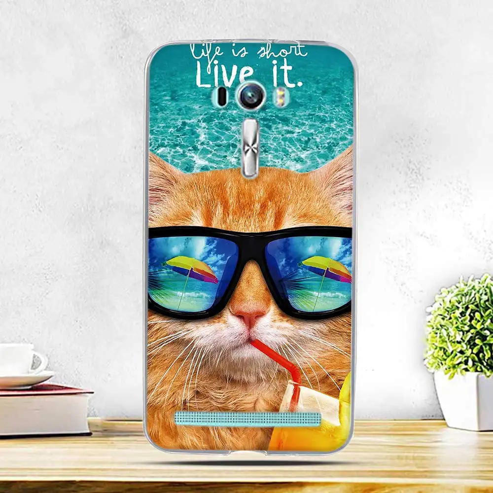 لينة TPU جراب إيسوز zenfone 2 الليزر ZE550KL 5.5 بوصة حالة الطباعة جراب إيسوز zenfone 2 الليزر 5.5 \