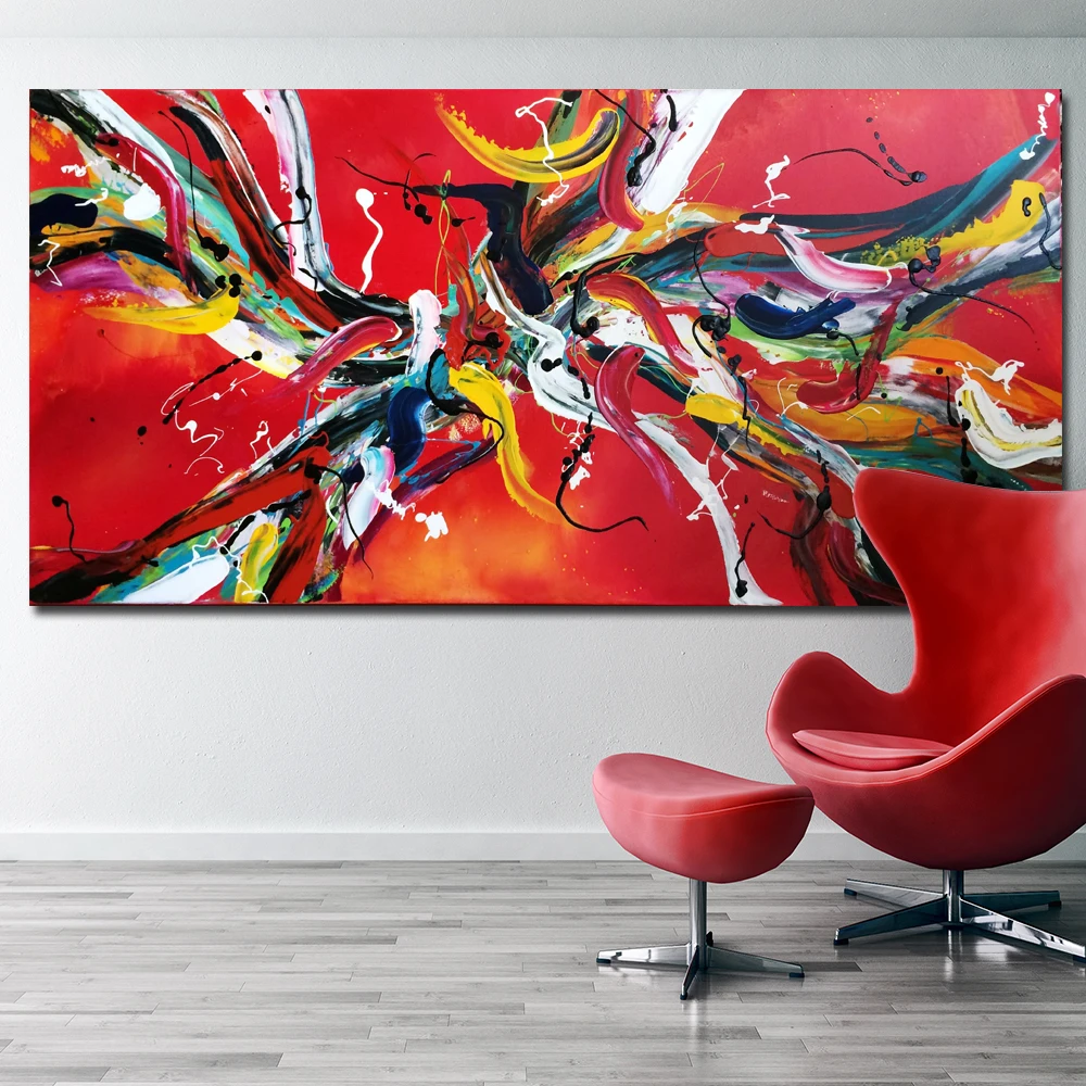 Abstract Art Background Multicolored Bright Texture Contemporary Art Oil Painting — Stock Photo © AntonEvmeshkin #215989752