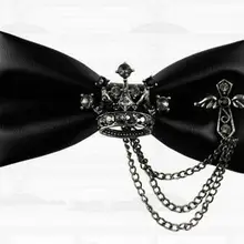 Новая мода Оригинальная Черная Корона бант Жених торжественное платье Мужчины Бабочка студенты галстук-бабочка женский Жених личность