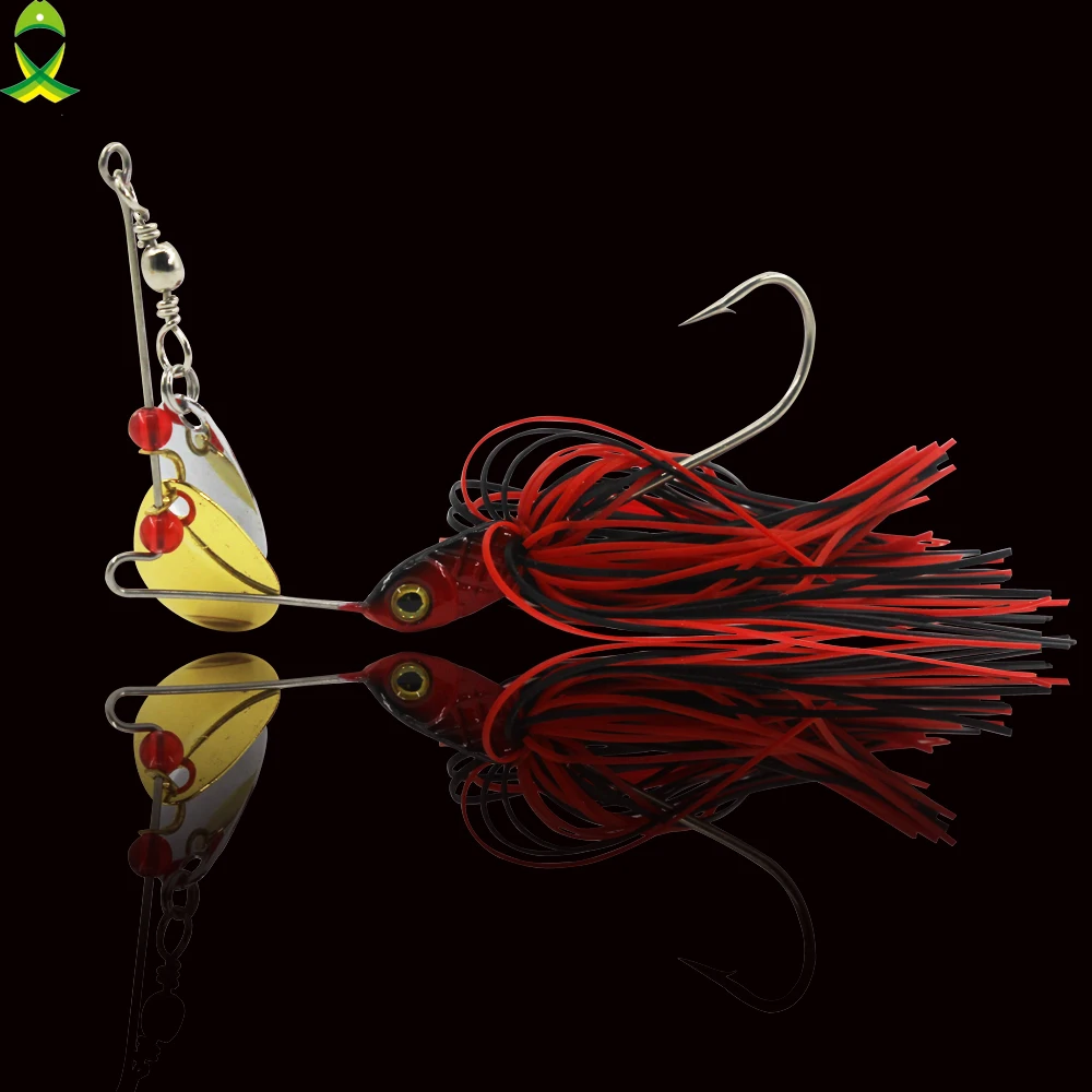 

JSM 5pcs/lot Jigging spinner bait Fishing Lure Saltwater Artificial Bait with Double Reflective Metal Spoon for fishing tackle