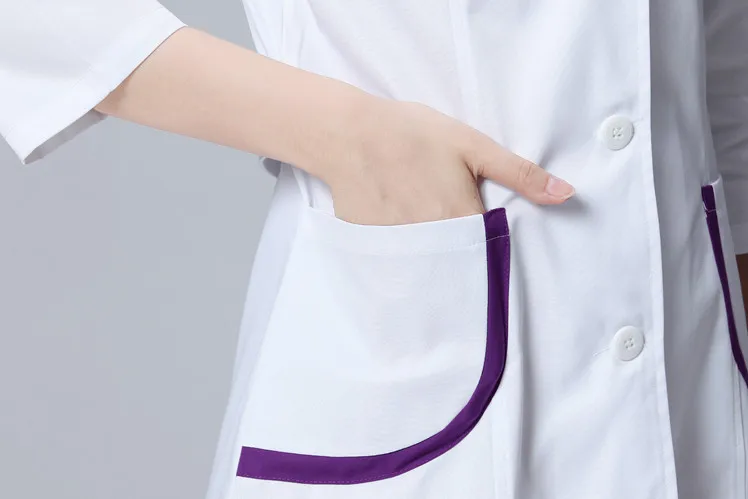 Спецодежда медицинская форма лаборатории больницы пальто в Корейском стиле Для Женщин больницы Спецодежда медицинская скраб Одежда