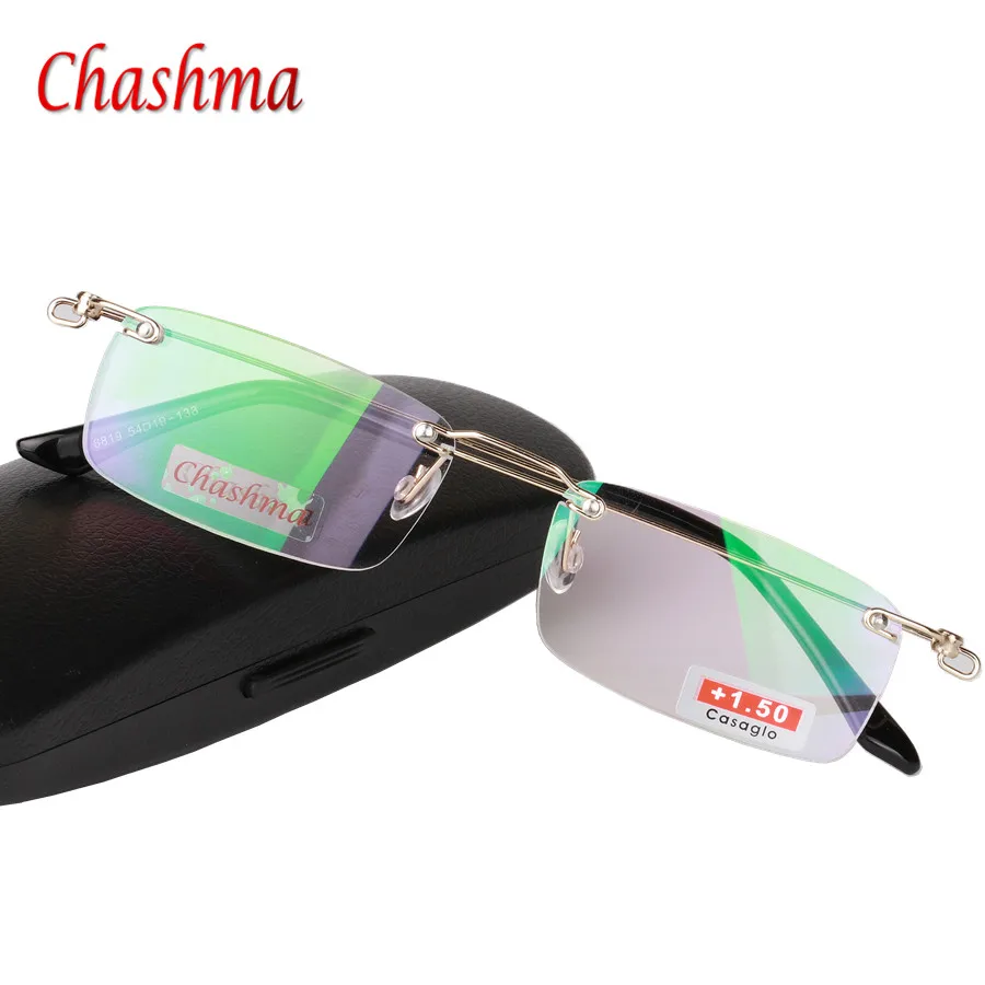 2017 Titanium Alloy Hingeless Rimless Reading Glasses Ultra light UV400