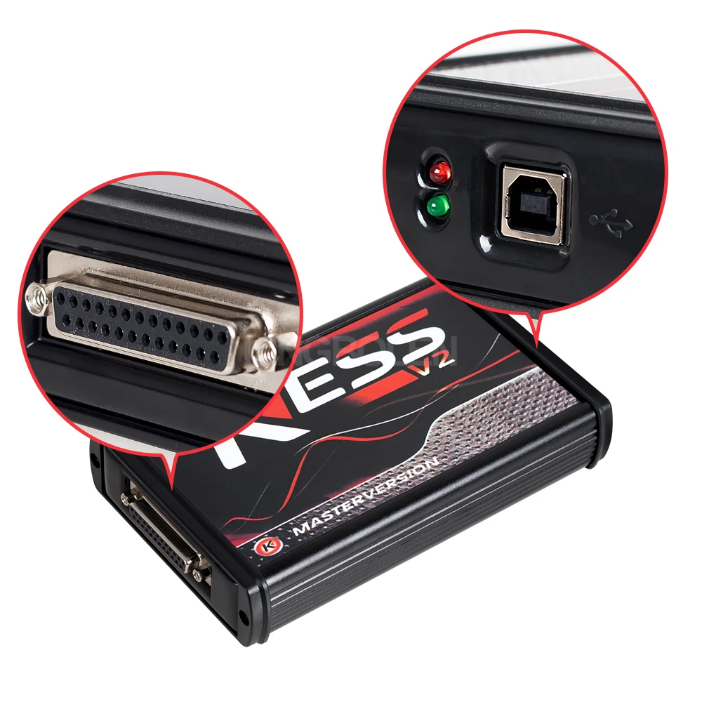 Najtaniej KESS V2 V2.47 V5.017 ue czerwone tytanowe ecm KTAG V2.25 V7.020 4 LED Online wersja główna BDM rama ECU OBD2 samochód ciężarówka programista