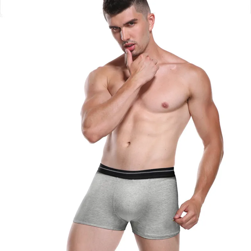 

4Pcs/lot New Fashion Mens Underwear Boxer Sexy Features Boxer Men Cotton Breathable Underpants Man Boxer Brand