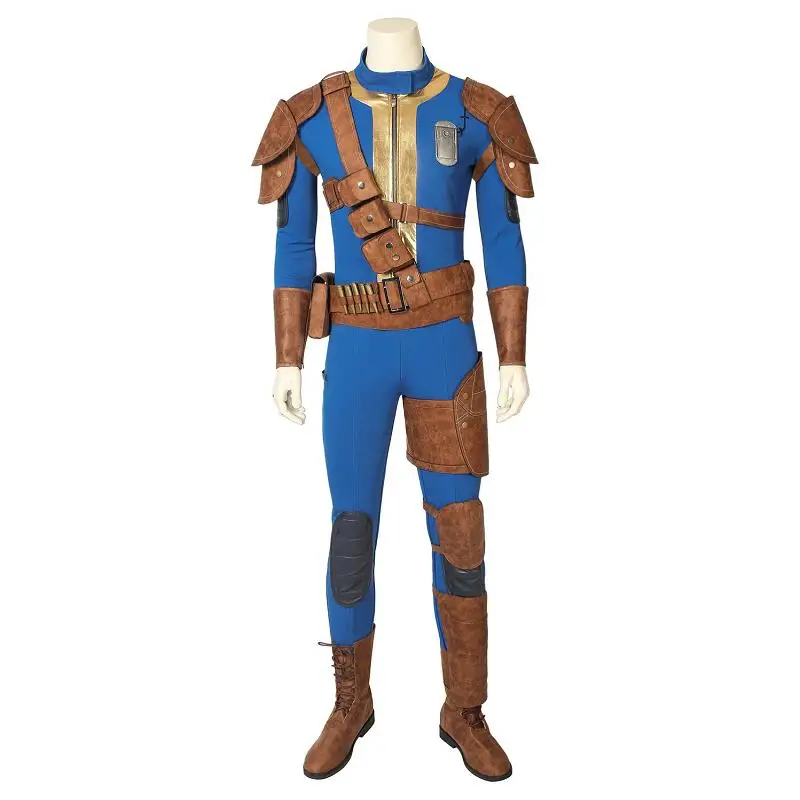 Game Fallout 4 Fallout 76 Costume Vault 76 Sole Survivor Deacon Cospaly Jumpsuit Uniform Halloween Outfit Full Set Custom Made - Цвет: Full Set with Boots