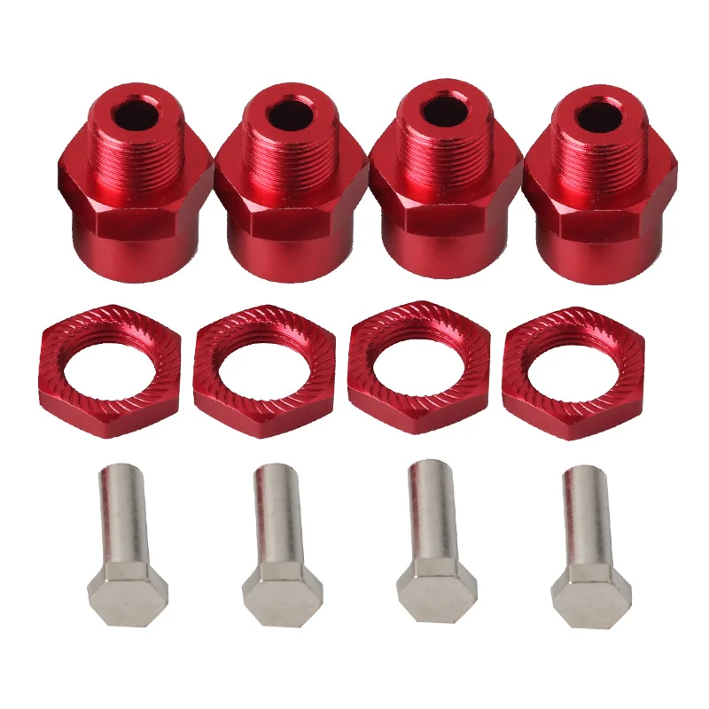

LeadingStar 4pcs Wheel Hex 12mm Turn 17mm Combiner 1/10 Metal Adapter Lengthening 15mm for Universal 1/10 RC Car Parts