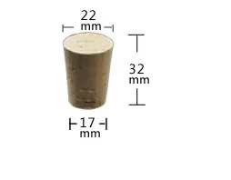 Пробка для бутылки Красного вина коническая пробка для пивных бутылок 22 мм* 17 мм* 32 мм