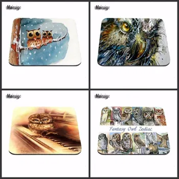 

Mairuige Best Quality Mouse Pad Two Owls Drawing Artwork Beautiful Decor Computer Notebook Logo Printing Mouse Pad Rubber Mat