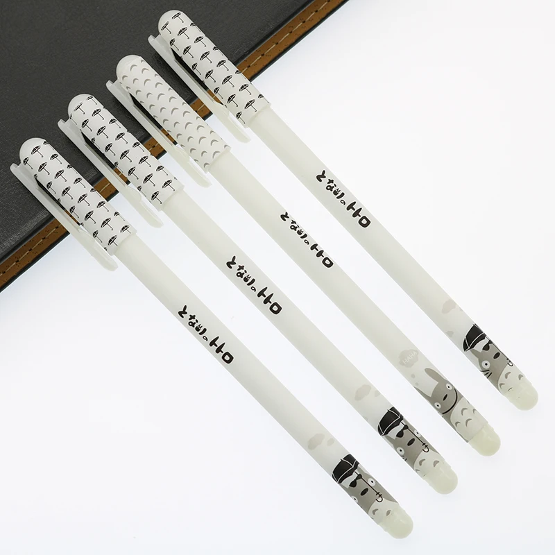 

4X Scented Totoro Cartoon Anime Hayao Miyazaki Neutral Pen Writing Signature Pen School Student Office Stationery Reward 0.38mm