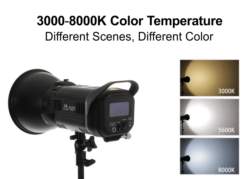 Falcon Eyes LED Studio Faatumu le Lulu 100W Pepa-lanu 3000K-8000K Faʻaleleiina Fotografia Malamalama ma Bowen Bayonet & Manoa BL-10TD NANGUANG YONGNUO CY FOSOTO TRAVOR ANDOER NEEWER