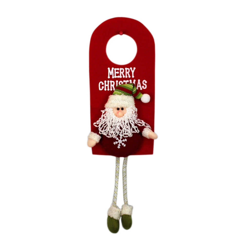Decorative Door Hanger Hook Sign Santa Claus Design Xmas Hanging