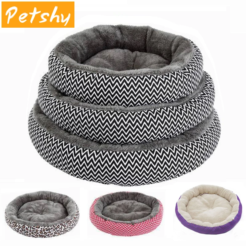 Petshy круглая кровать для домашних питомцев диван мягкий домик собак домашние
