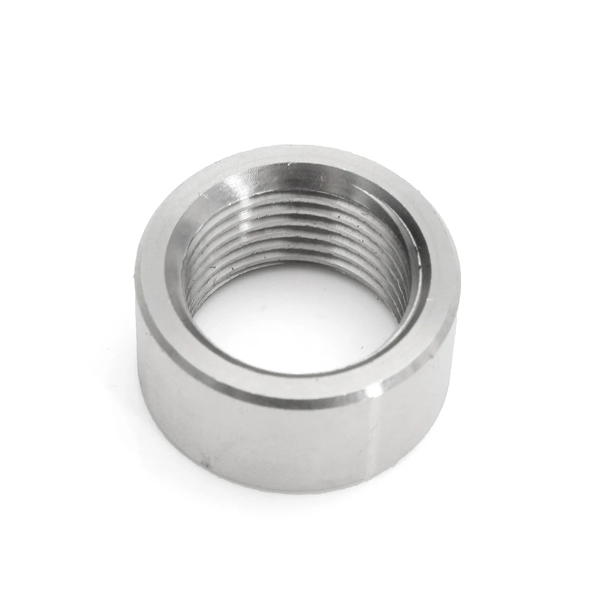 

304 Stainless Steel Exhaust Pipe Base O2 Oxygen Sensor Nut Round M18x1.5 Thread