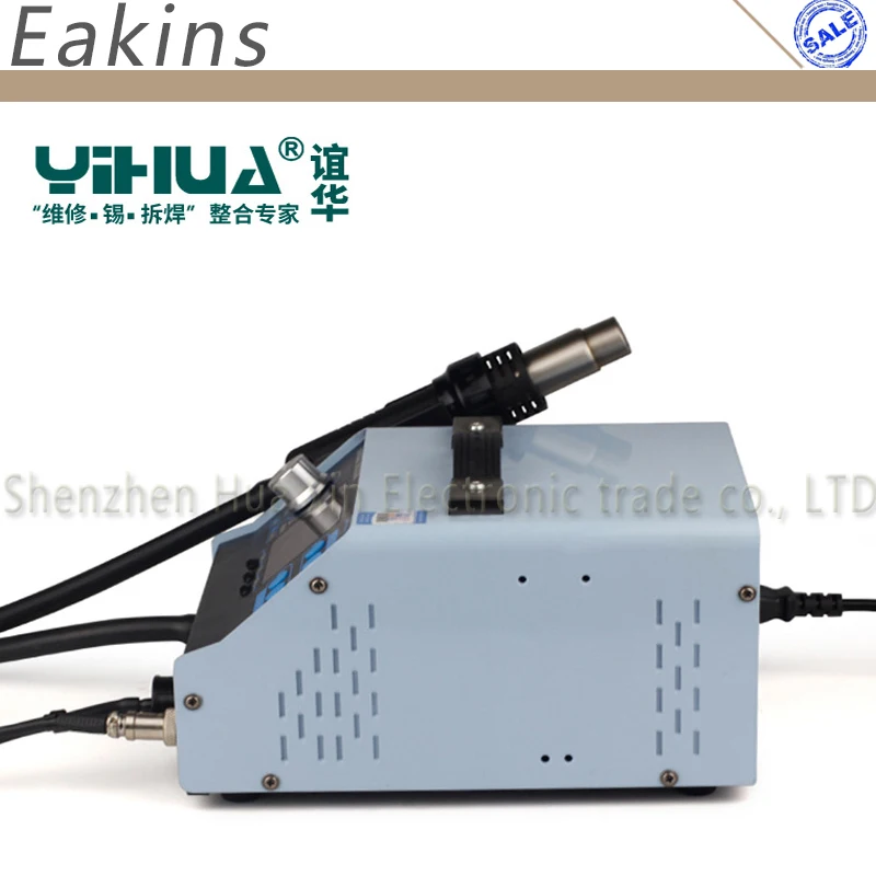 YIHUA 992DA+ 3 в 1 паяльник с горячим воздухом, паяльная станция, дымовая вакуумная паяльная станция BGA