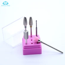 Твердосплавные сверла для ногтей для электрической дрели, маникюрная машина для удаления гель-лака, кутикулы, педикюра, фрезерный станок, 3/32 бит для ногтей