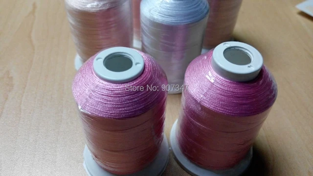 6 or 10 cones same/different color Brother colors or Simthread polyester  embroidery machine thread 1000 meters cone - AliExpress