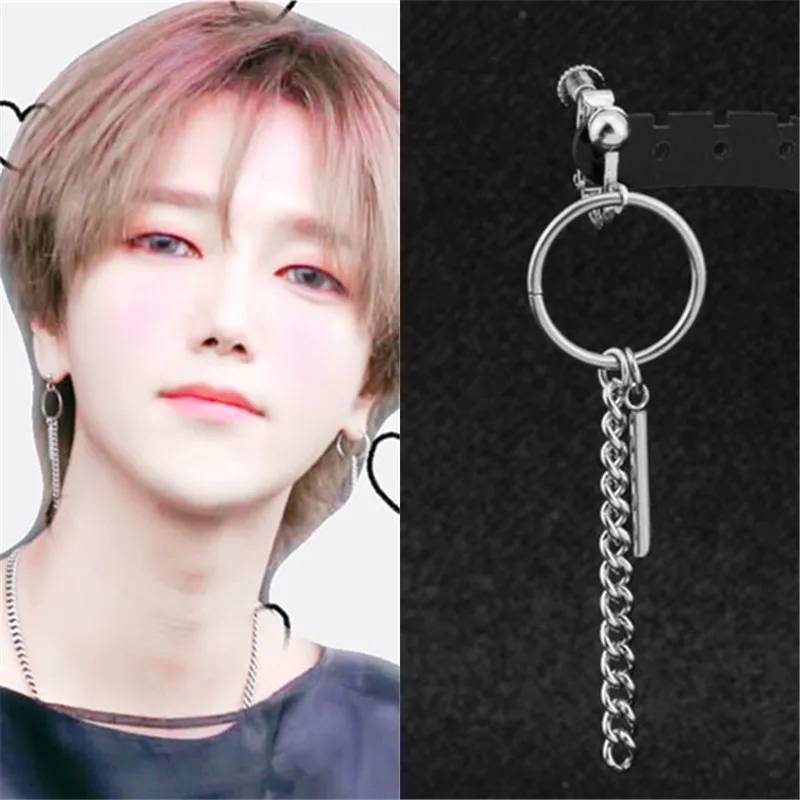 K POP ДНК корейские звезды V серьги Длинные мужские Bangtan мальчики гвоздики для
