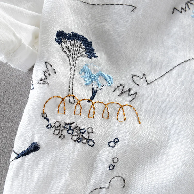 Italy brand linen short sleeve t-shirt men casual loose t shirt mens cartoon embroidery stitching round neck tshirt male camisa Italy brand linen short sleeve t-shirt men casual loose t shirt mens cartoon embroidery stitching round neck tshirt male camisa
