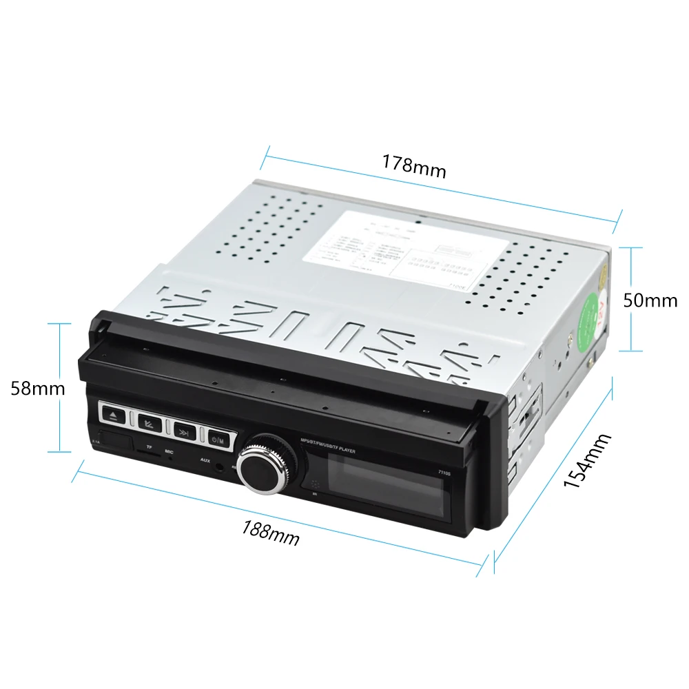 Мультимедийный плеер Podofo 1 Din 7 дюймов MP5 USB TF FM радио для автомобиля Android IOS Mirror Link