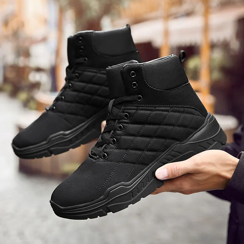 

MWY Outdoor Trekking Boots Warm Cotton Shoes Sneakers Non Slip Waterproof Working Shoes Man Safety Chaussures Snow Boots Men