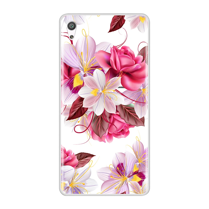 Phone Case For Sony Xperia XA XA1 Ultra Plus Soft Silicone TPU Fashion Flower Painted Back Cover For Sony Xperia XZ Premium Case pouch mobile