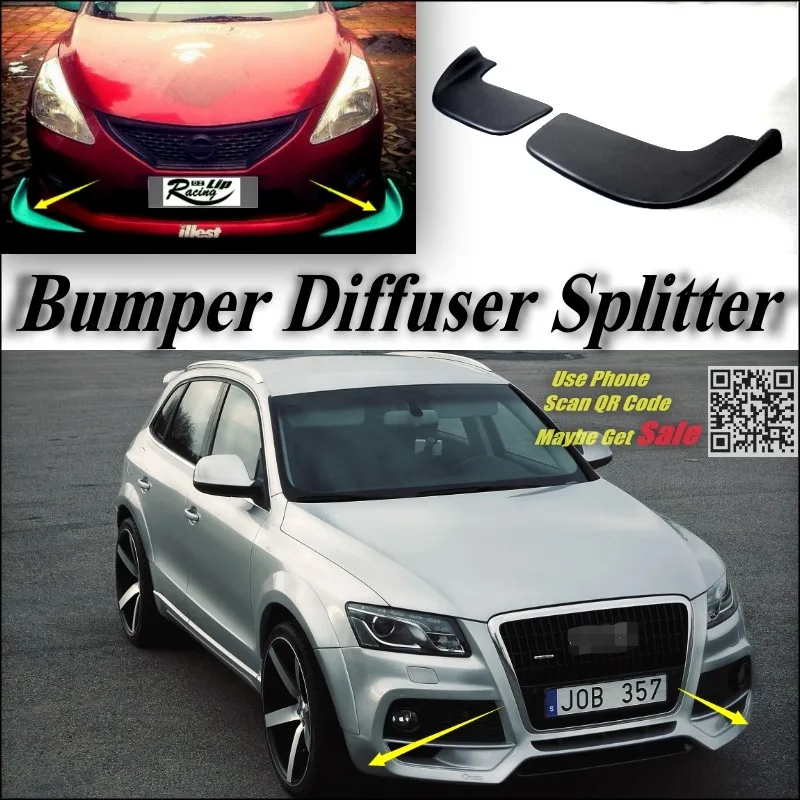 Car Splitter Diffuser Bumper Canard Lip For Audi Q5 SQ5 Tuning Body Kit  Front Deflector Car Fin Chin Reduce Body Tune View