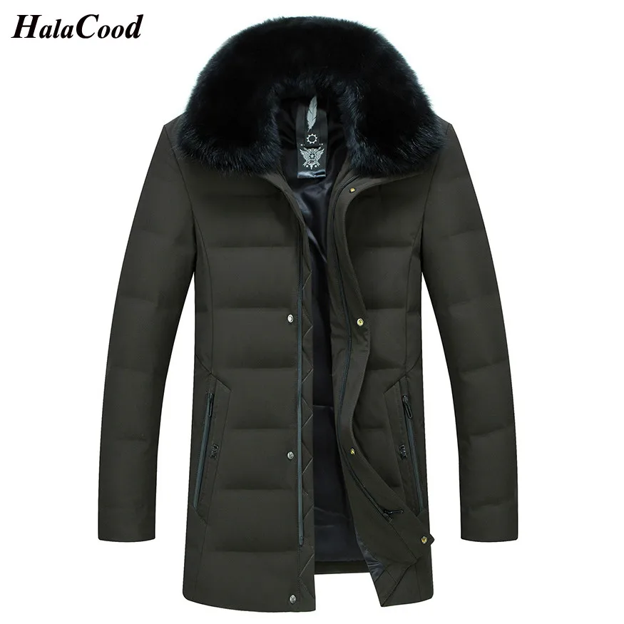 Nouveau Amovible 2018 De Col Épais Black Manteau dark Plus La Lb8905 Hommes Veste Fourrure Chaud Parka Qualité Duvet Canard Marque Lb8905 Blanc Halacood Taille Green H9DWE2I