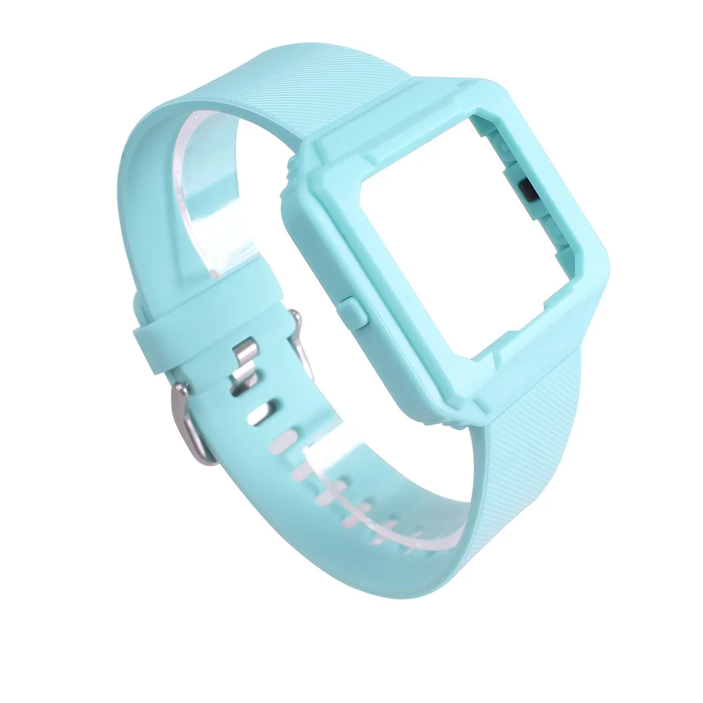 2017 качество для Fitbit Blaze Band силиконовый браслет сменный ремешок с рамкой