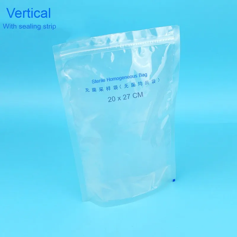 Вертикальный стерильный однородный мешок с уплотнительной полосой 20 см* 27 см асептический пробоотборный мешок для 1.5L пробоотборника гомогенизации PE мешок 100 шт