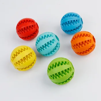 

Pet Sof Pet Dog Toys Molar Toy Funny Interactive Elasticity Ball Dog Chew Toy For Dog Tooth Clean Ball Of Food Extra-tough Rubbe