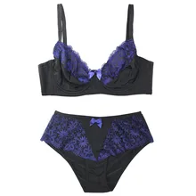 Женский бюстгальтер-минимайзер без подкладки, комплект кружевных бюстгальтеров без подкладки, комплект женских трусов размера плюс 32-34-36-38-40-42 B-C-D-DD