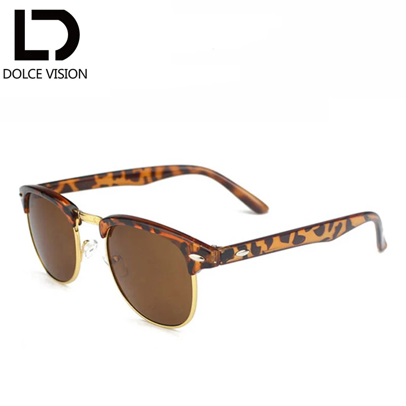 Dolce vision женские солнечные очки в стиле ретро очки UV400 защитные стёкла, фирменные очки Для женщин очки с цветным покрытием мужской - Цвет линз: 007