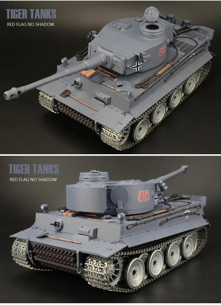 Henglong1/16 Немецкий основной боевой танк Tiger I модель танка синяя конечная металлическая Версия с 2,4G RC звук дыма металлические шестерни треки