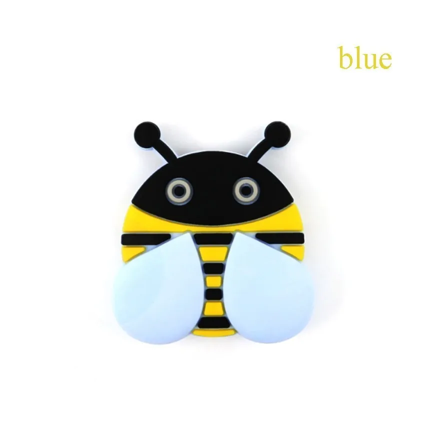 5 шт. силиконовый бисер ребенок прорезывание зубов Кольца Сделай Сам изготовление пчелиный шарик пищевой силиконовый Прорезыватель для зубов игрушки аксессуары - Цвет: Blue