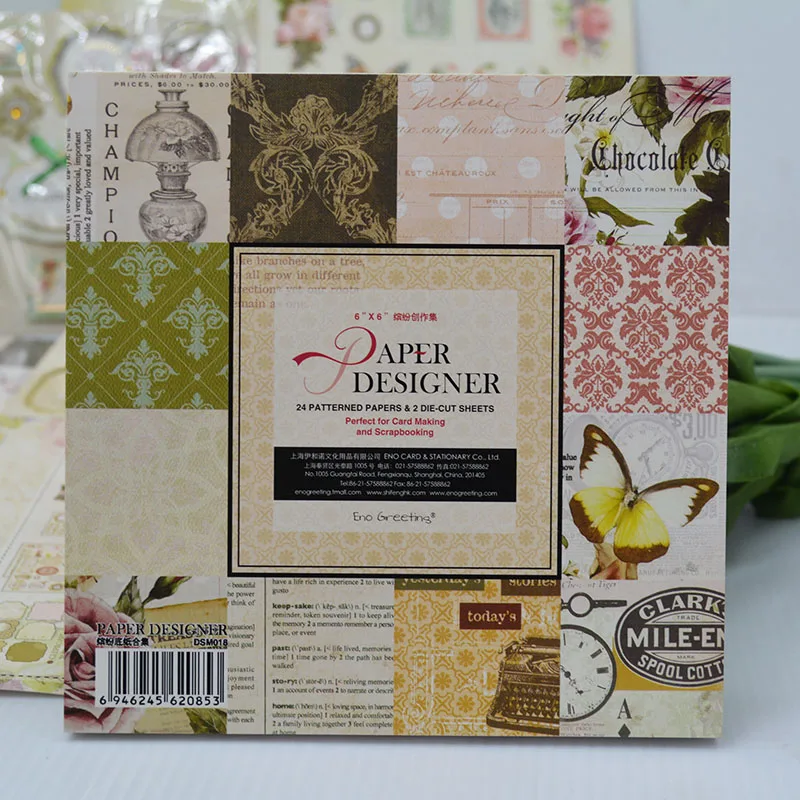 

6'' rustic Square Crafts paper bunch Paper designer Perfect for card making and scrapbooking Rustic papers