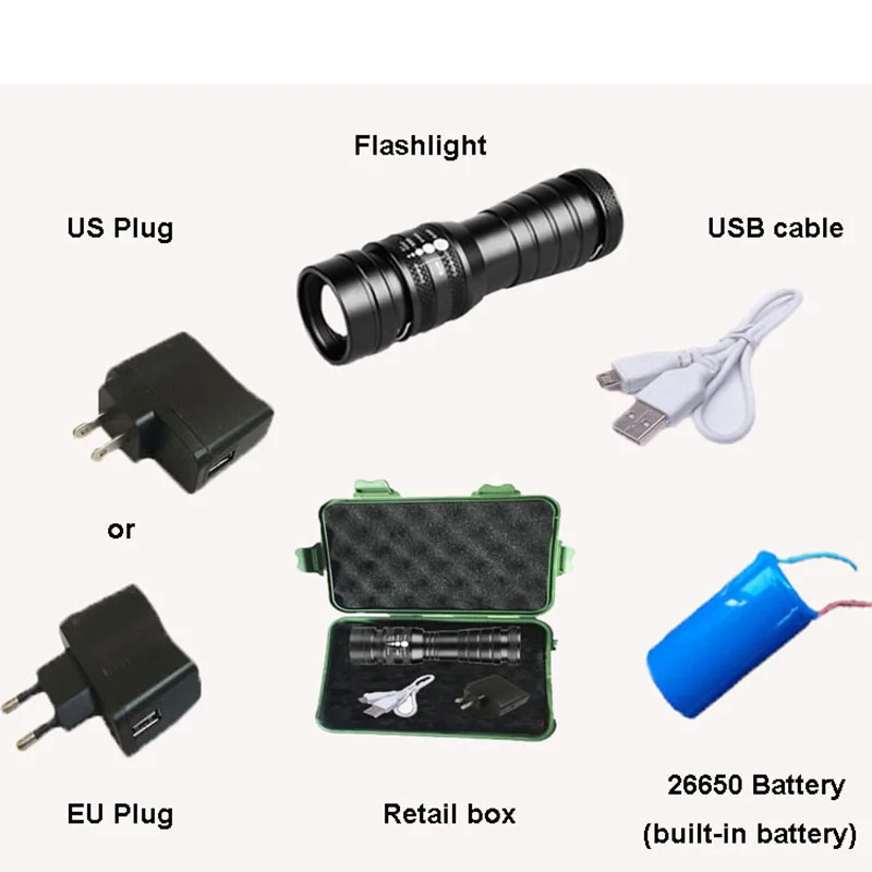 Рисунок 6 - Фонарик высокой мощности USB T6
