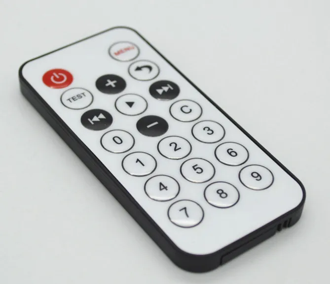 

Free ship 50pcs/lot Custom 20 key mini equipment project remote control with C code 8 m launch infrared remote control