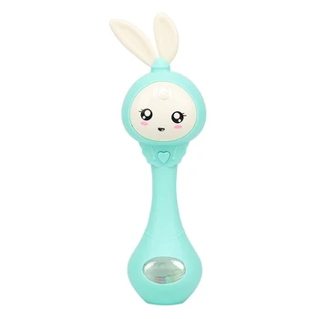 

1 Pcs Baby Rattles Music Light Hand Shaking Rattle Toy with Teether Ear Toddler Kids Toy Gifts YH-17
