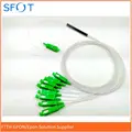 Freies verschiffen FTTH zubehör In Linie SC APC 1x8 Port Mini PLC Splitter mit anschlüsse SM 0 9mm rohr 1m|ftth splitter|ftth connector1x8 splitter -