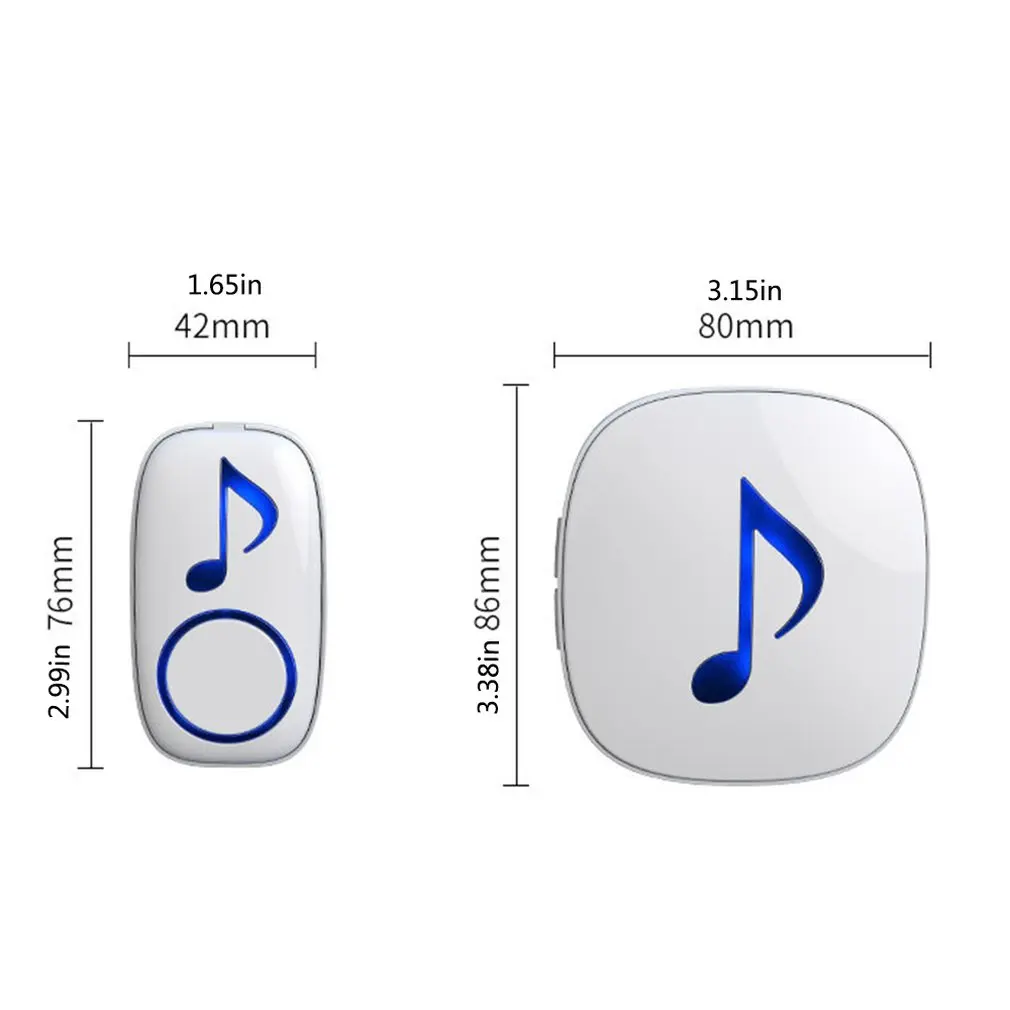 

Wireless Home Office Doorbell 38 Tunes Digital Remote Control Door Bell LED Receiver Doorbell