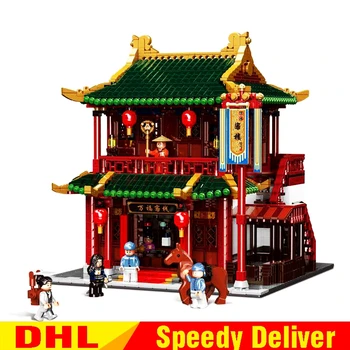 

XINGBAO 01022 3046Pcs Chinese Style Building The Wanfu Inn Set Building Blocks Bricks New Kids Gifts Leingly Toys Clone Lepinges