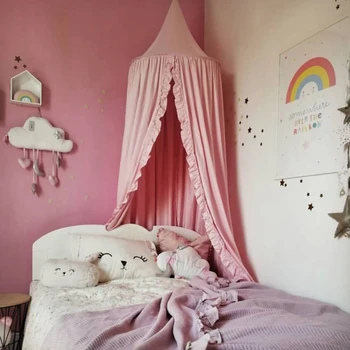 

Cotton Baby Canopy Mosquito Net Anti Mosquito Princess Bed Canopy Girls Room Decoration Bed Canopy Pest control Reject Net