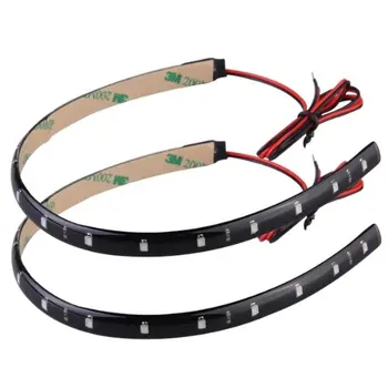 

4 x flexible 15 LED Strip Light 30cm Orange Waterproof for Car Motorcycle