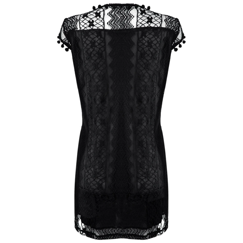 VESTLINDA Lace Dress Women O Neck Sleeveless Solid White Dress Summer 2017 Fresh Style Loose Mini Short Dress Vestidos Plus Size 10