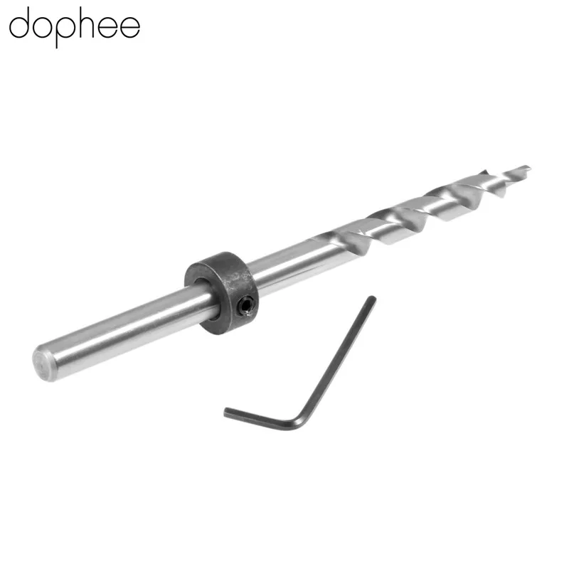dophee Twist Step Drill Bit +Depth Stop Collar +Hex Wrench for Kreg Pocket Hole Jig Kit Round Shank Power Tools 9.5mm 3/8 Inch
